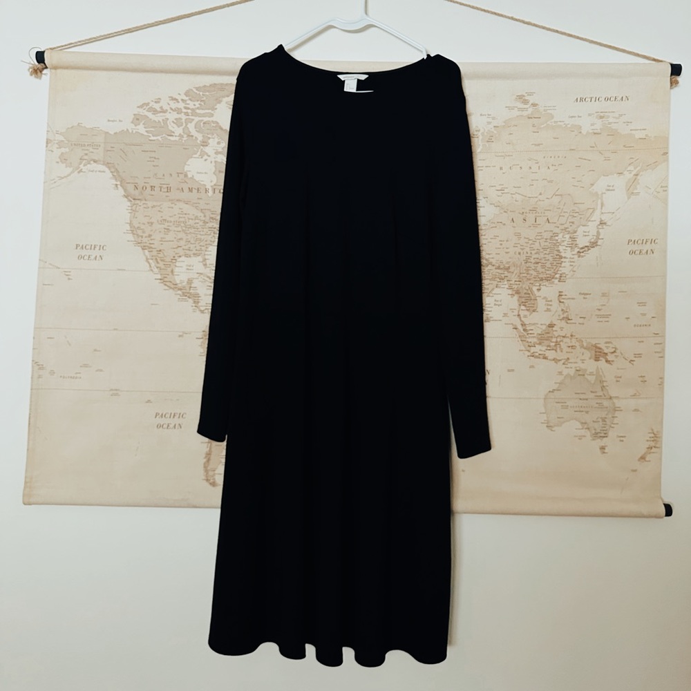 H&M Basic Black Midi Dress